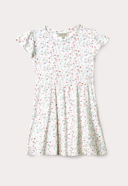 Dress with butterfly sleeves