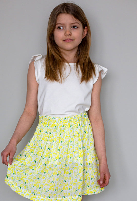 Top with small butterfly sleeves