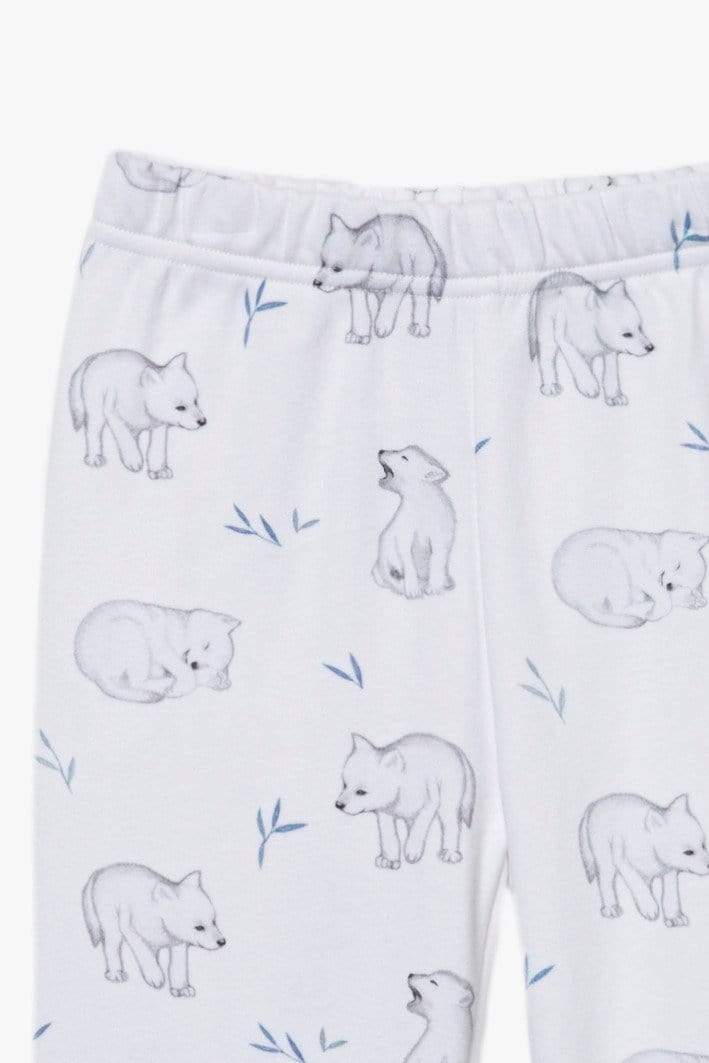 2-delat pyjamasset med sovande vargar i ekologisk bomull Pyjamas