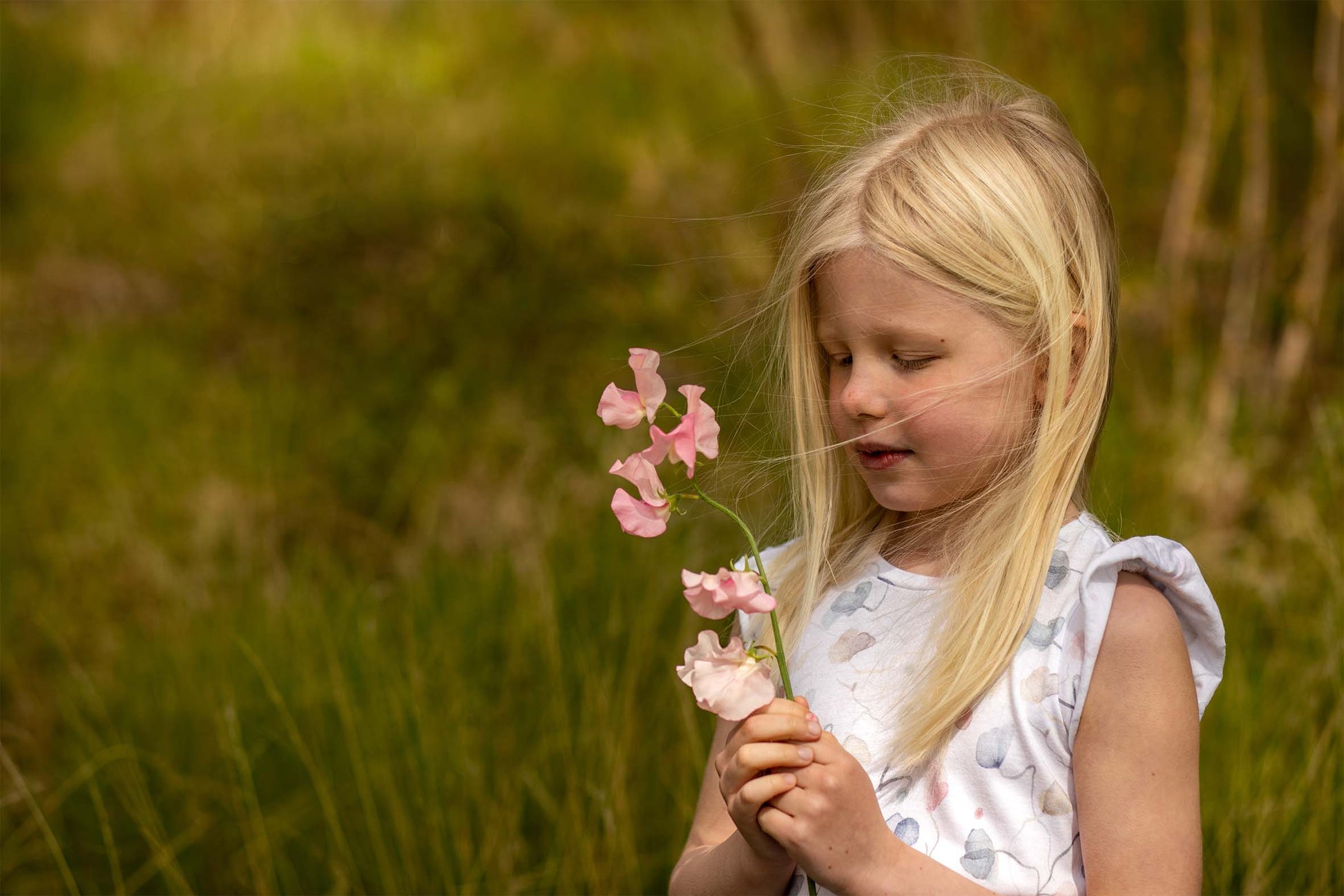 2-delat sommarset med luktärtsprint sommarset