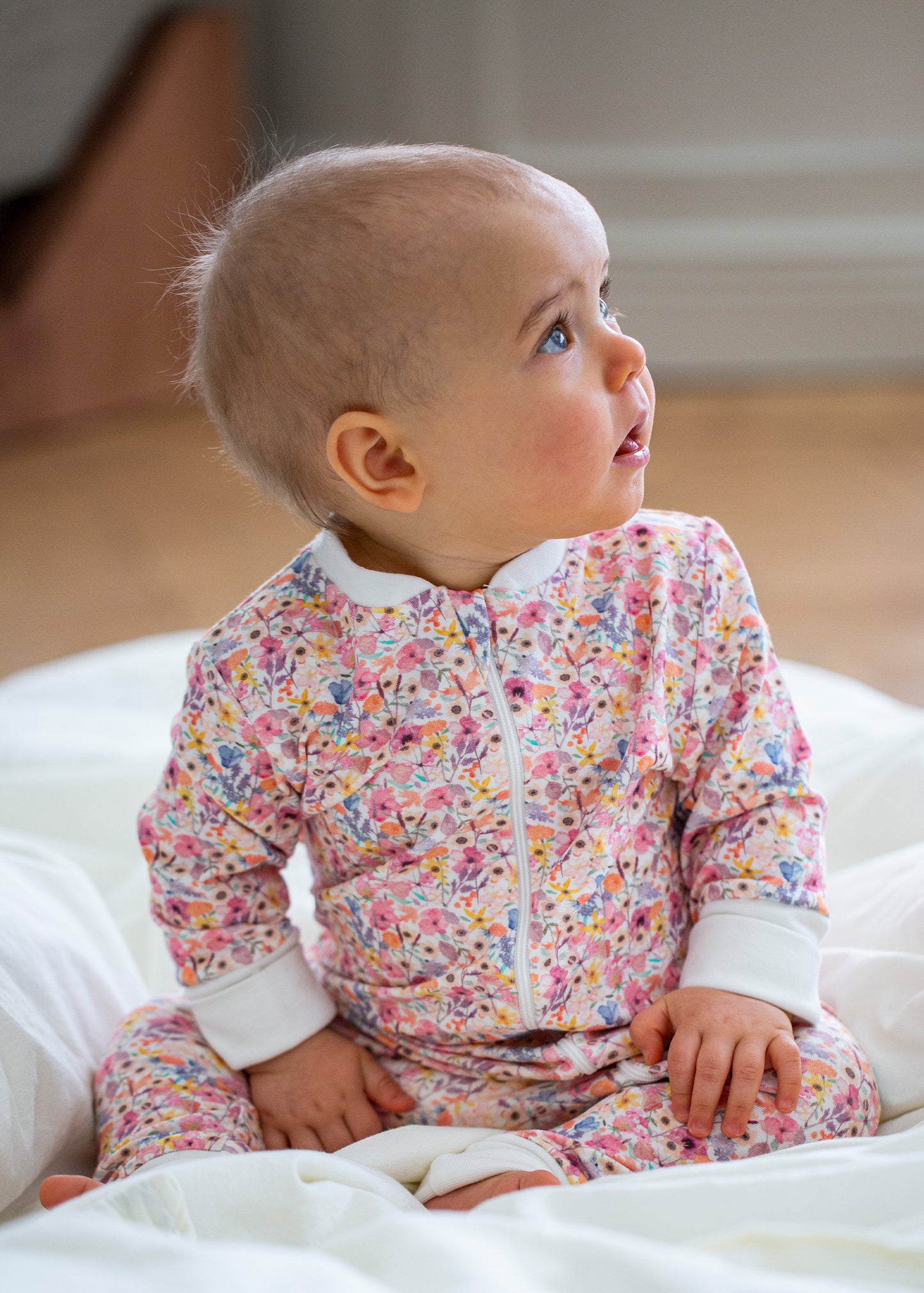 baby pyjama with flowerprint