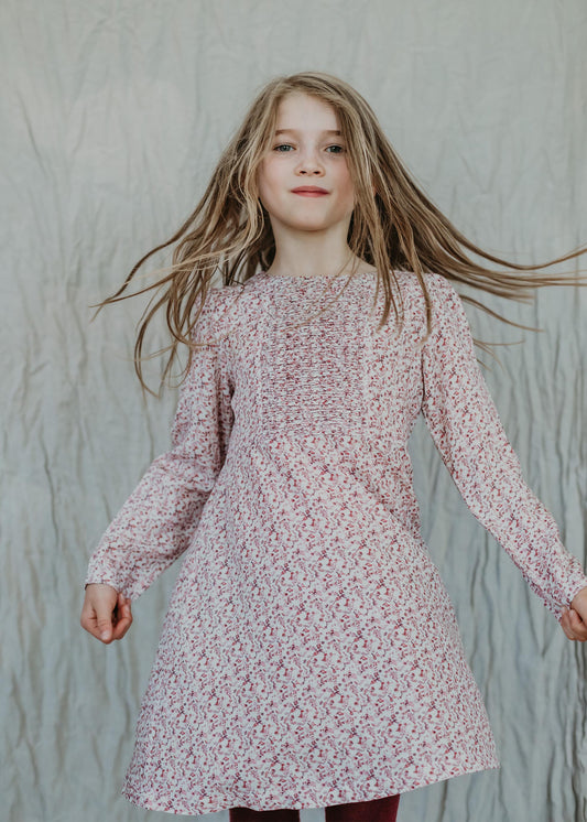 A-line shaped dress with smock detail