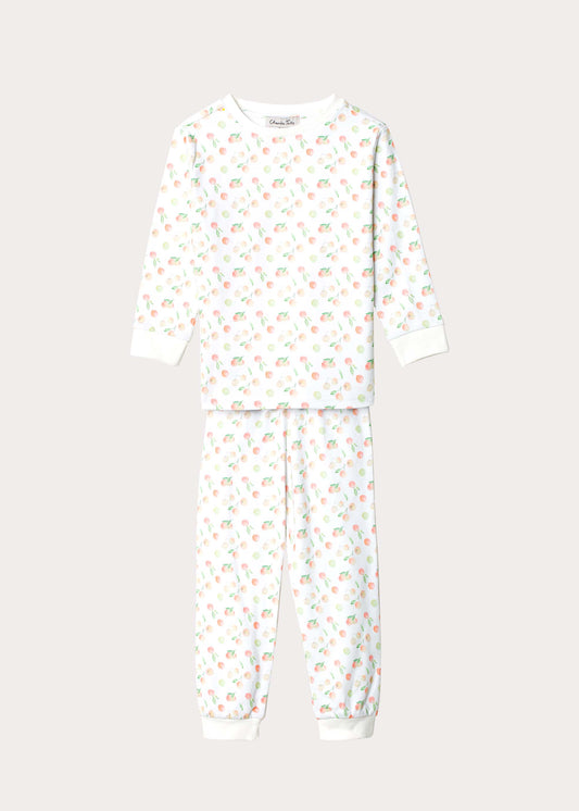 Organic cotton pajamas with apples