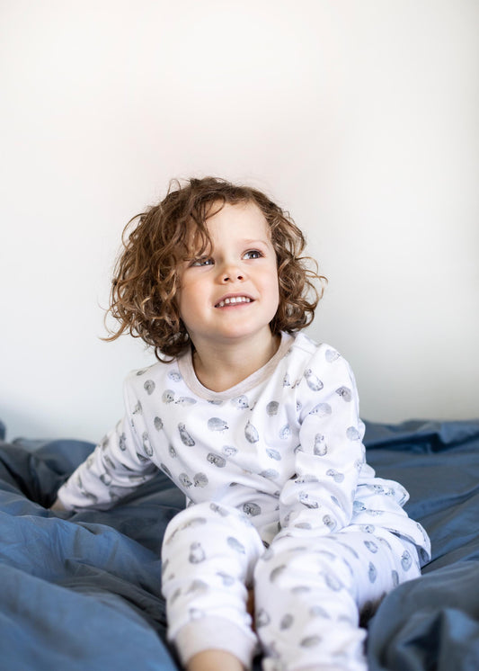 Pajamas with hedgehogs in organic cotton