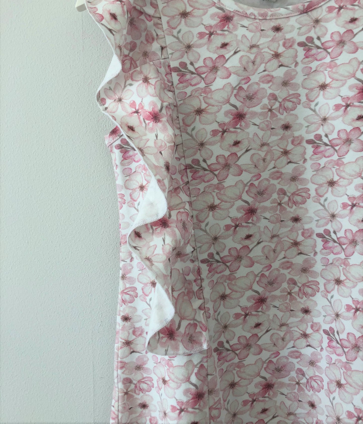 Dress with double ruffles