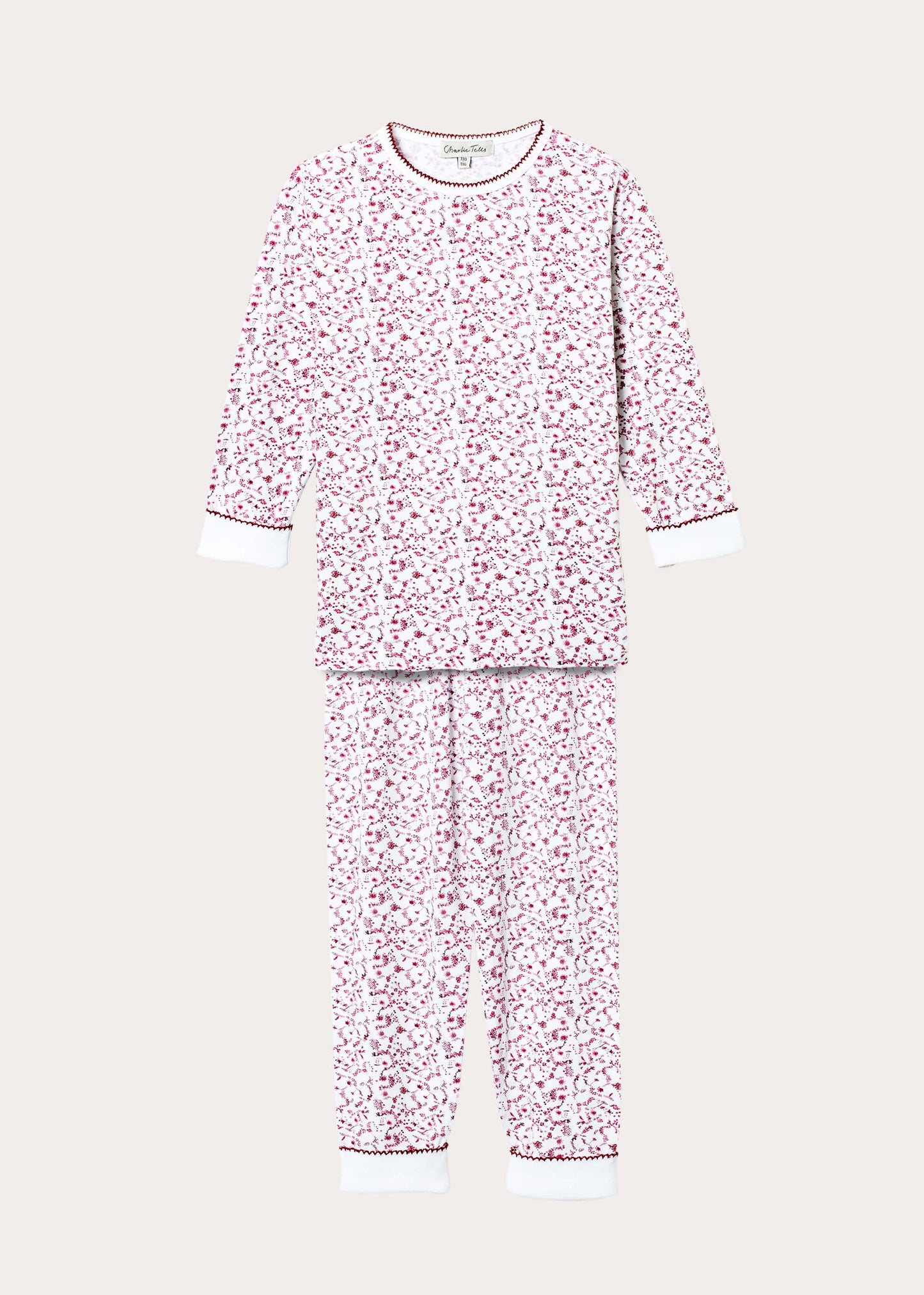 Mjuk pyjamas i modalmix med brodyr