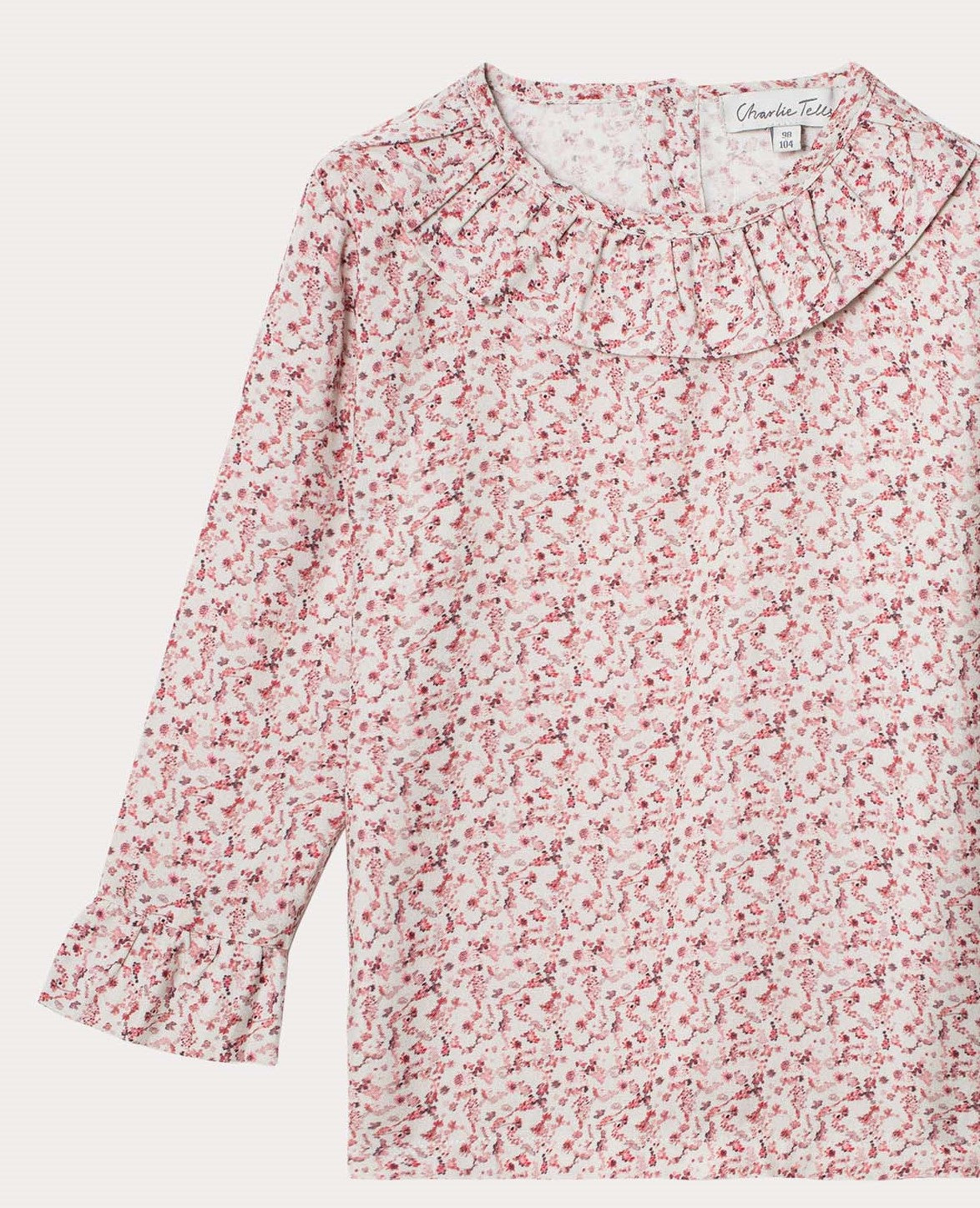 Vävd blus med krage i viscose