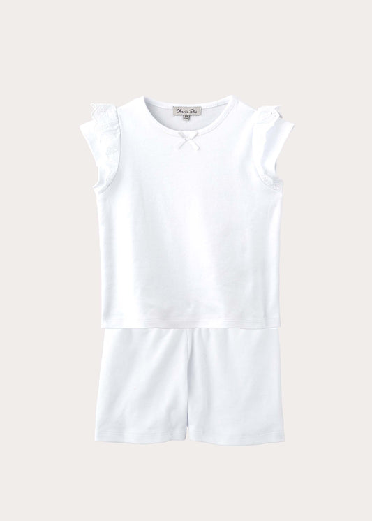Kort pyjamasset i ekologisk bomull