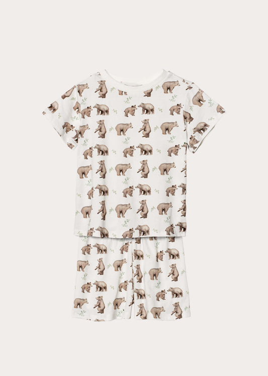 Short pajama set in soft modal mix