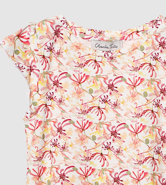 2-delat sommarset med kaprifolprint