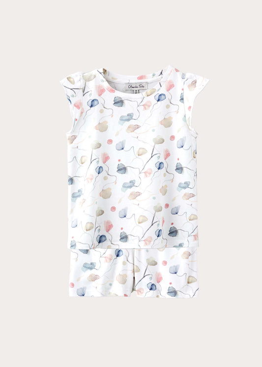 Kort pyjamasset i mjuk modalmix med luktärt