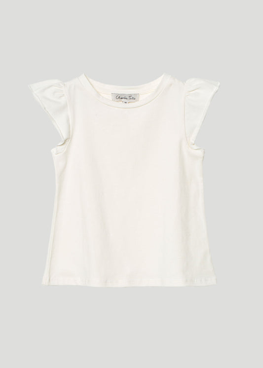 Top with small butterfly sleeves