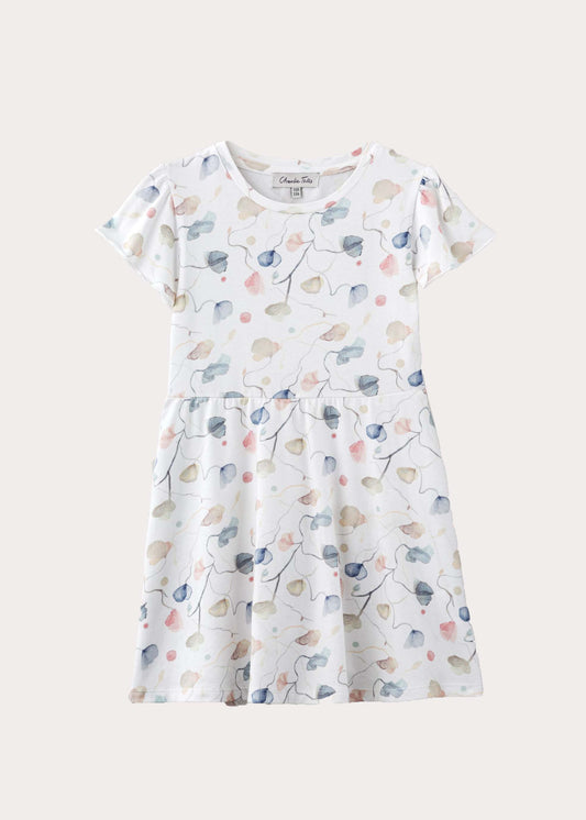 Dress with butterfly sleeve