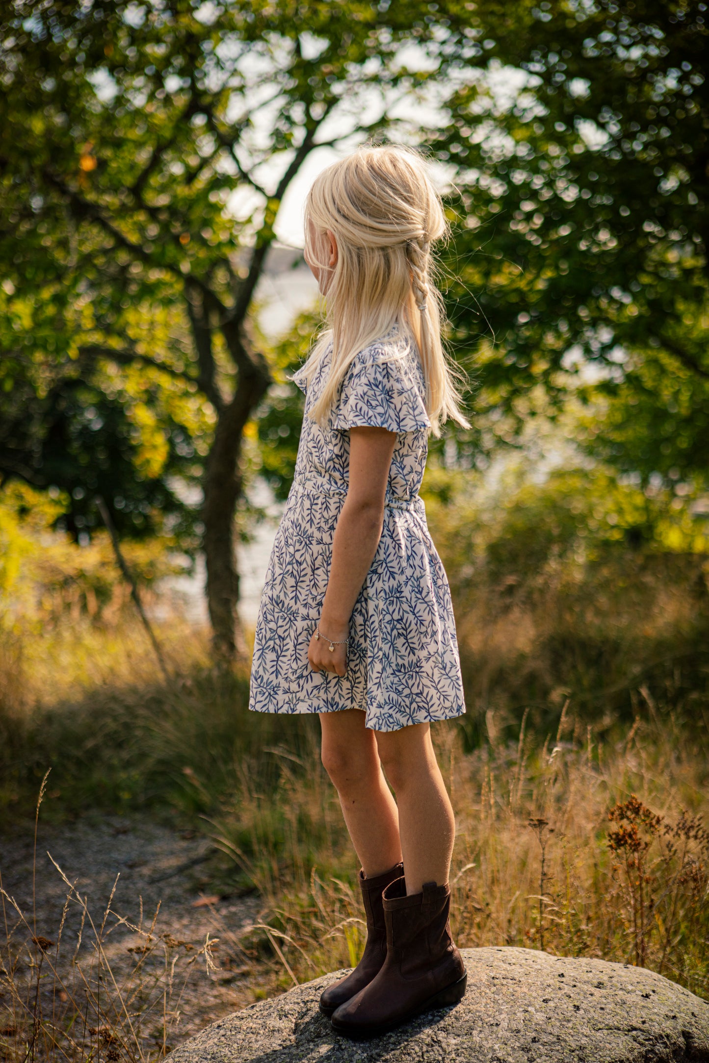 Vävd klänning i viscose