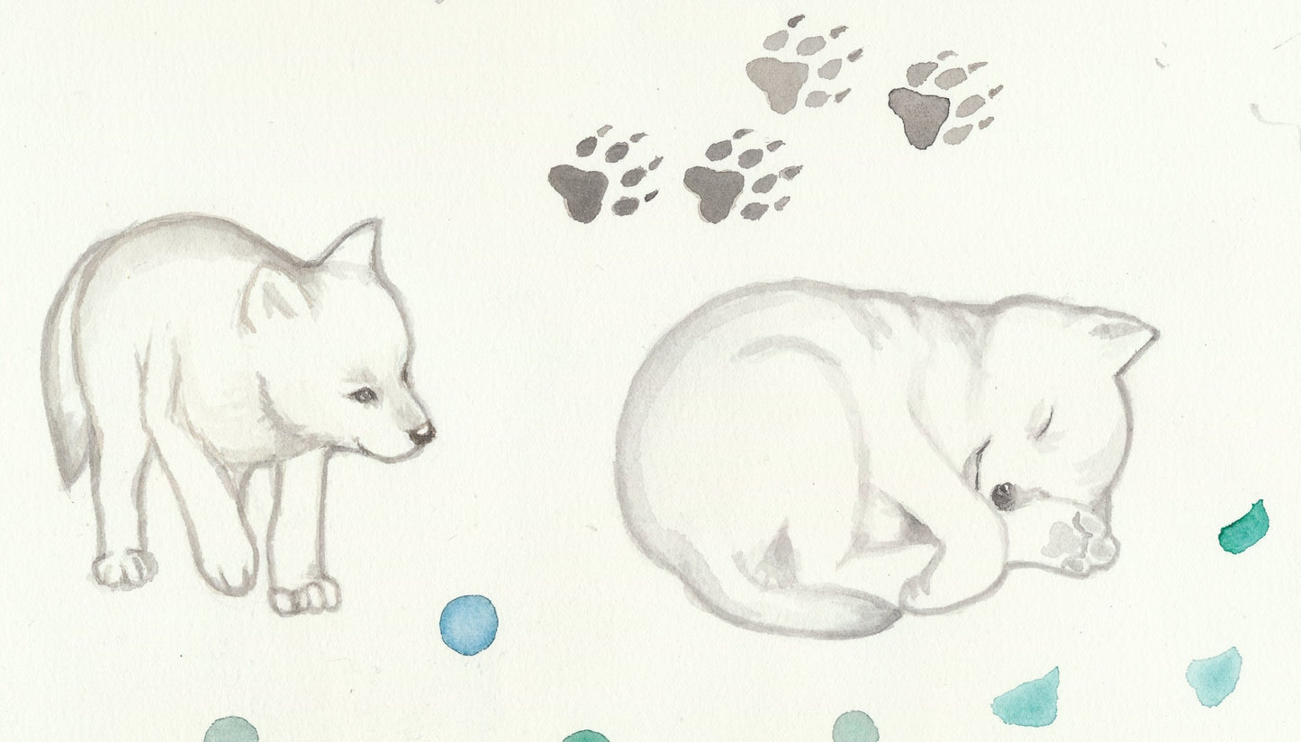 Pyjamas för baby i ekologisk bomull med vargar Pyjamas