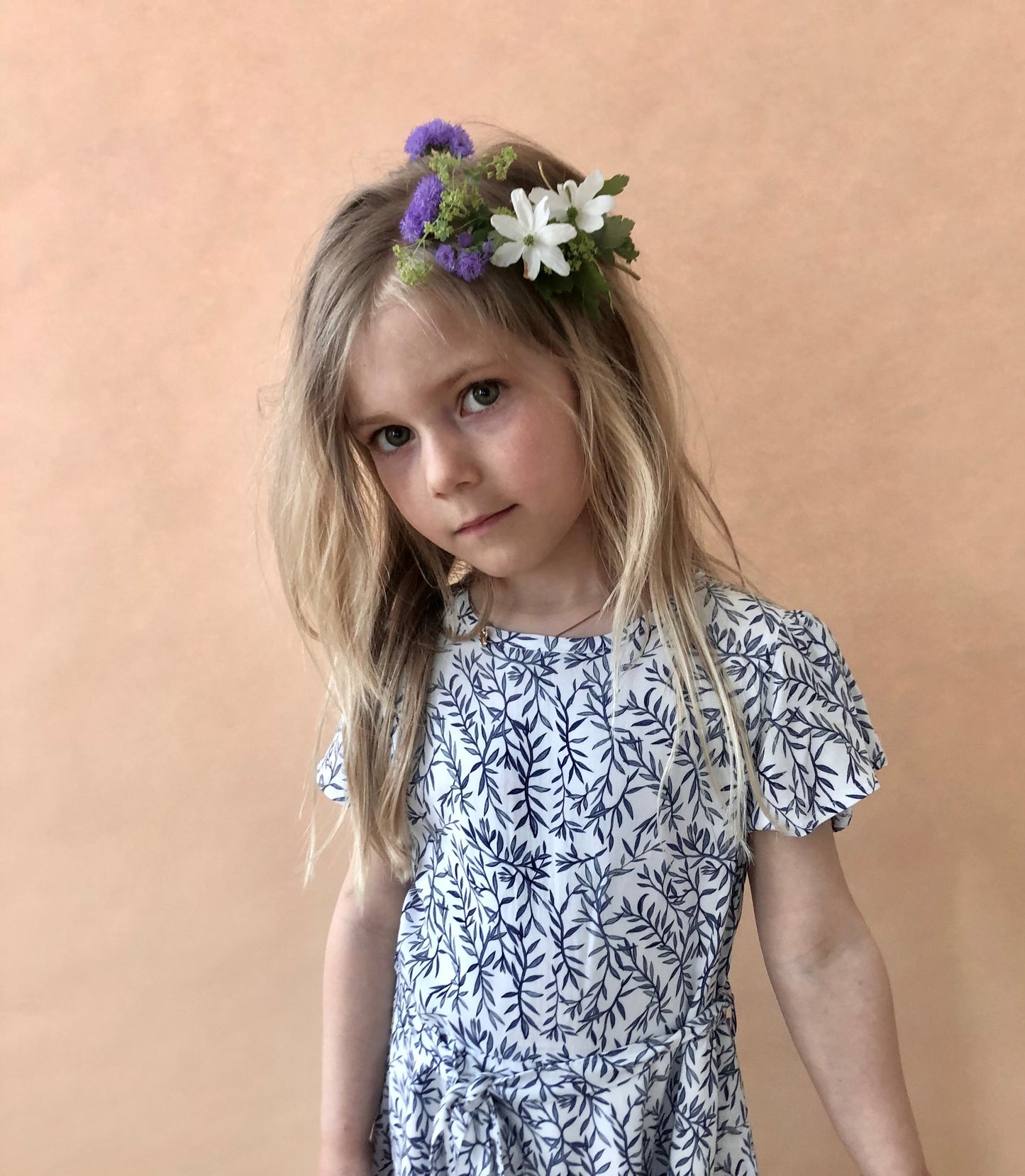 Vävd klänning i viscose klänning