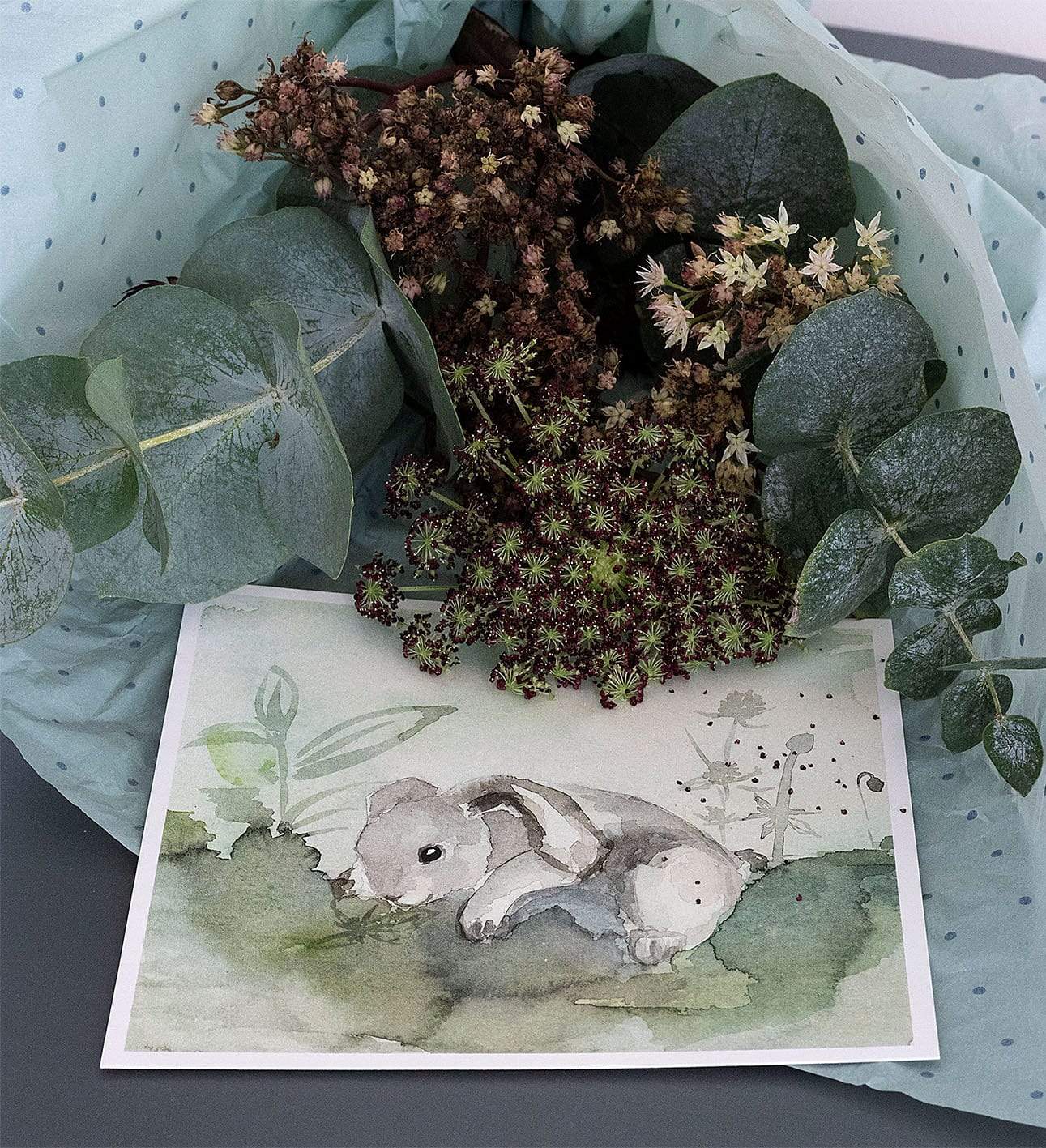 Vykort Kaninen Peggy Postcard