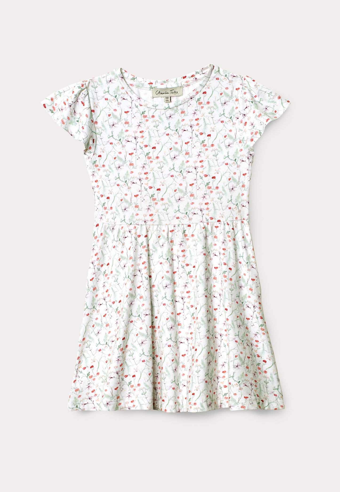 Klänning med fjärilsarm med sommaräng klänning