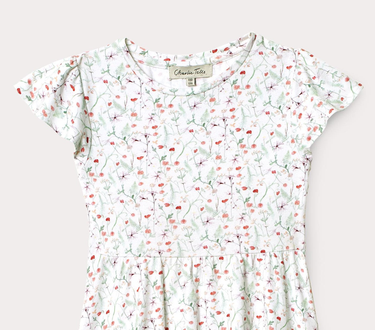 Klänning med fjärilsarm med sommaräng klänning