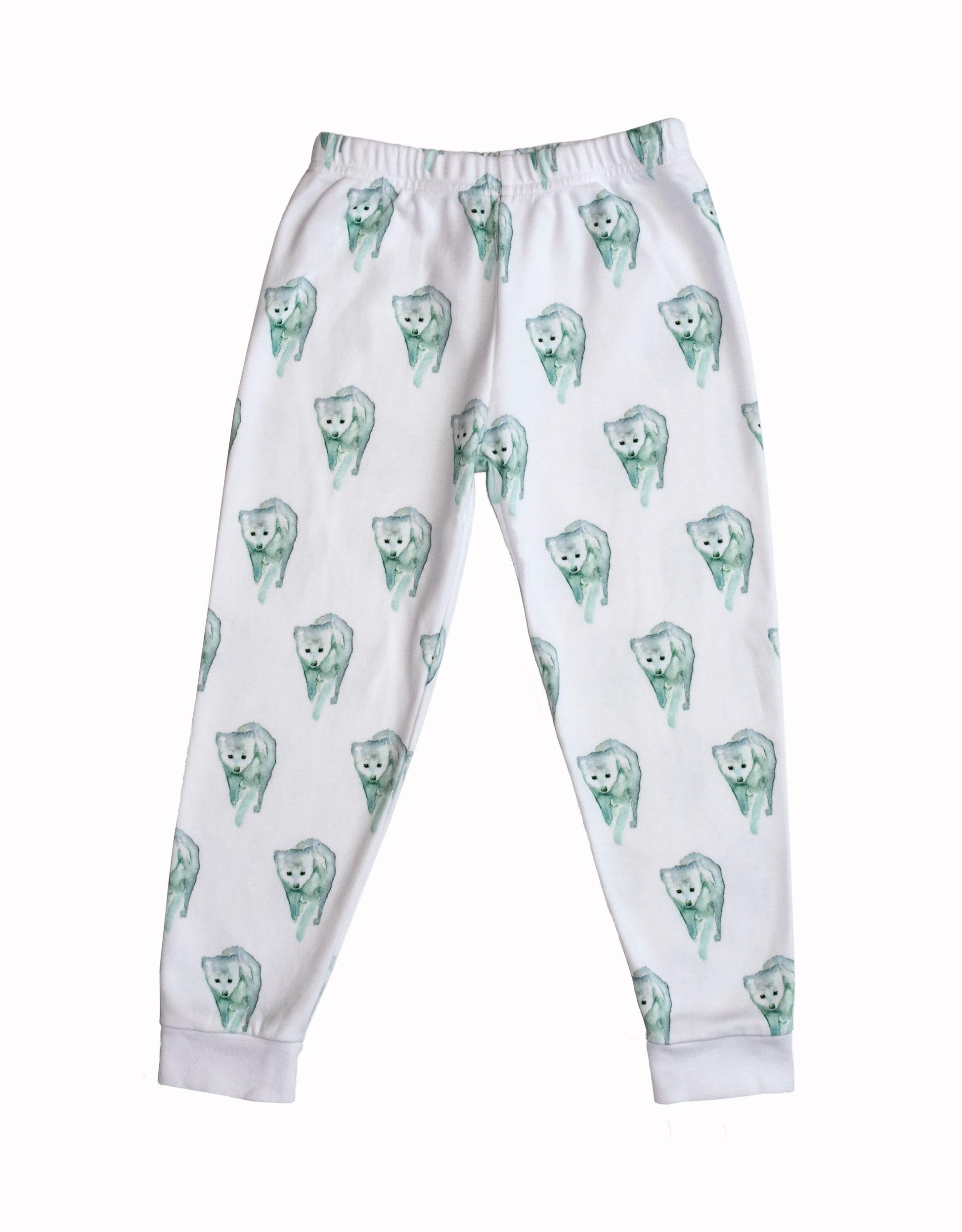 2-delad pyjamas i ekologisk bomull med vargar Pyjamas