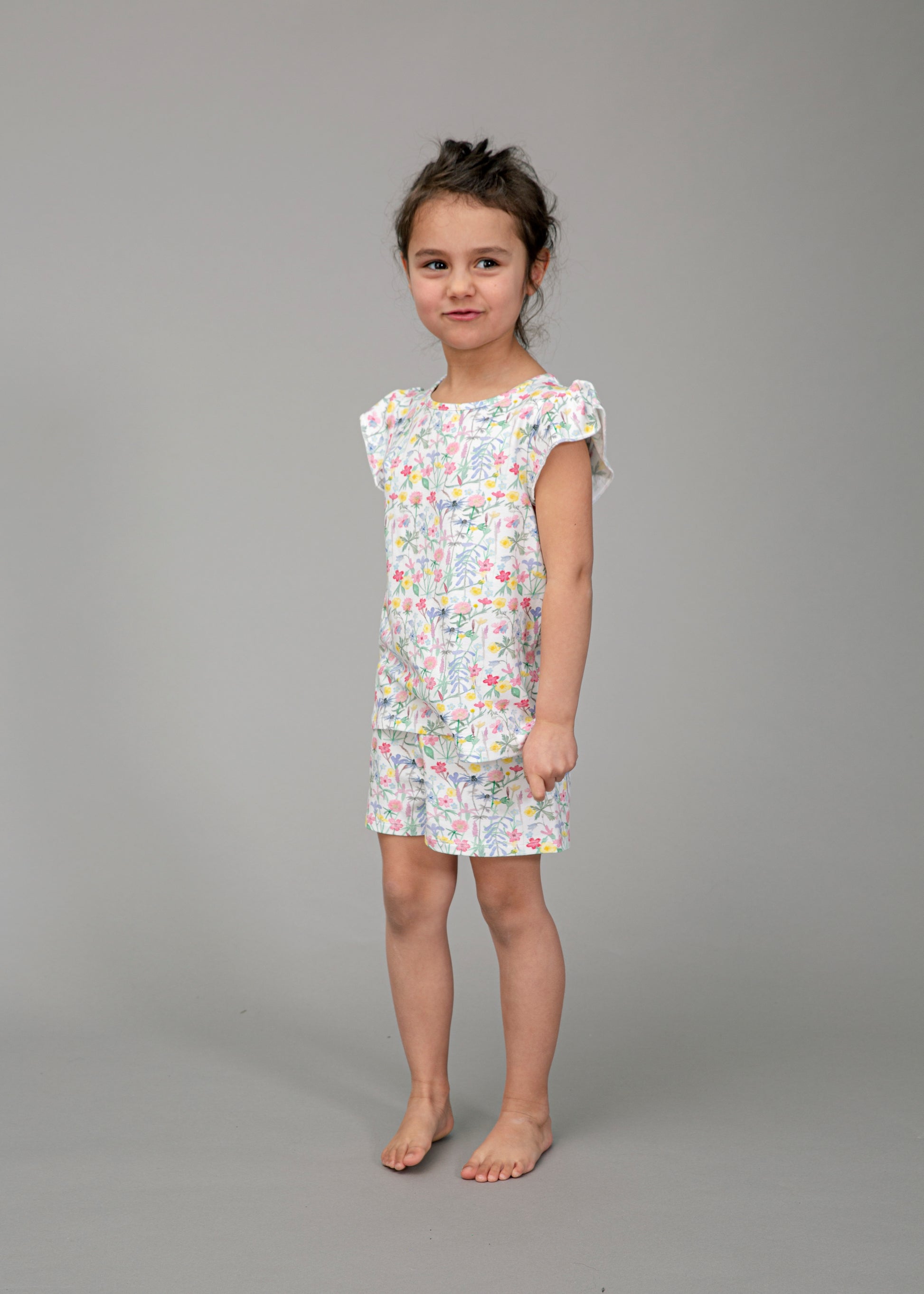 2-delat set med ängsblommor sommarset