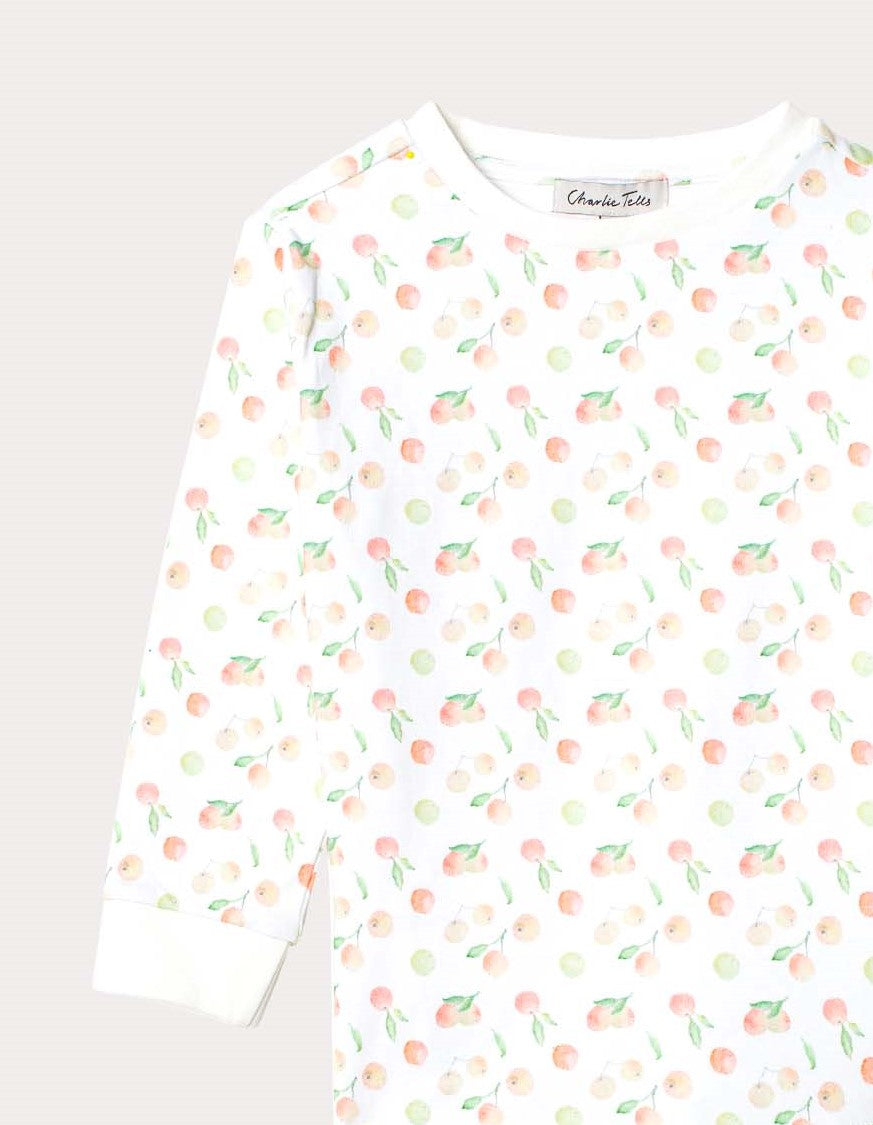 Organic cotton pajamas with apples 