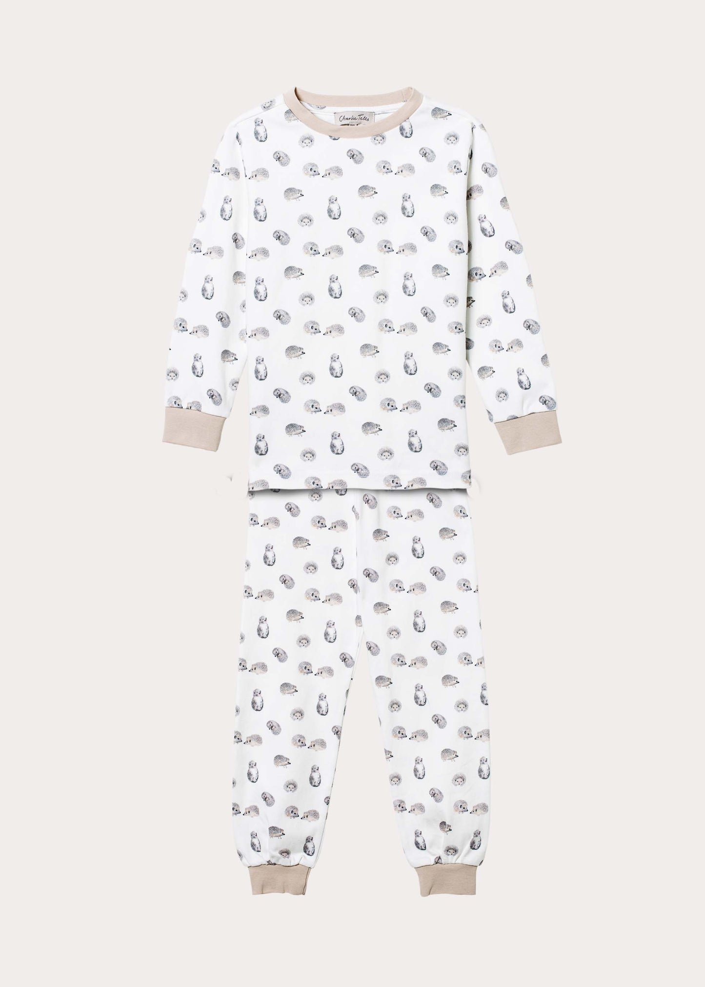 Pajamas with hedgehogs in organic cotton 