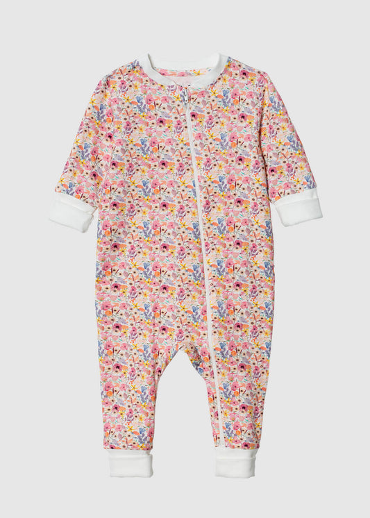 baby pyjama with flowerprint