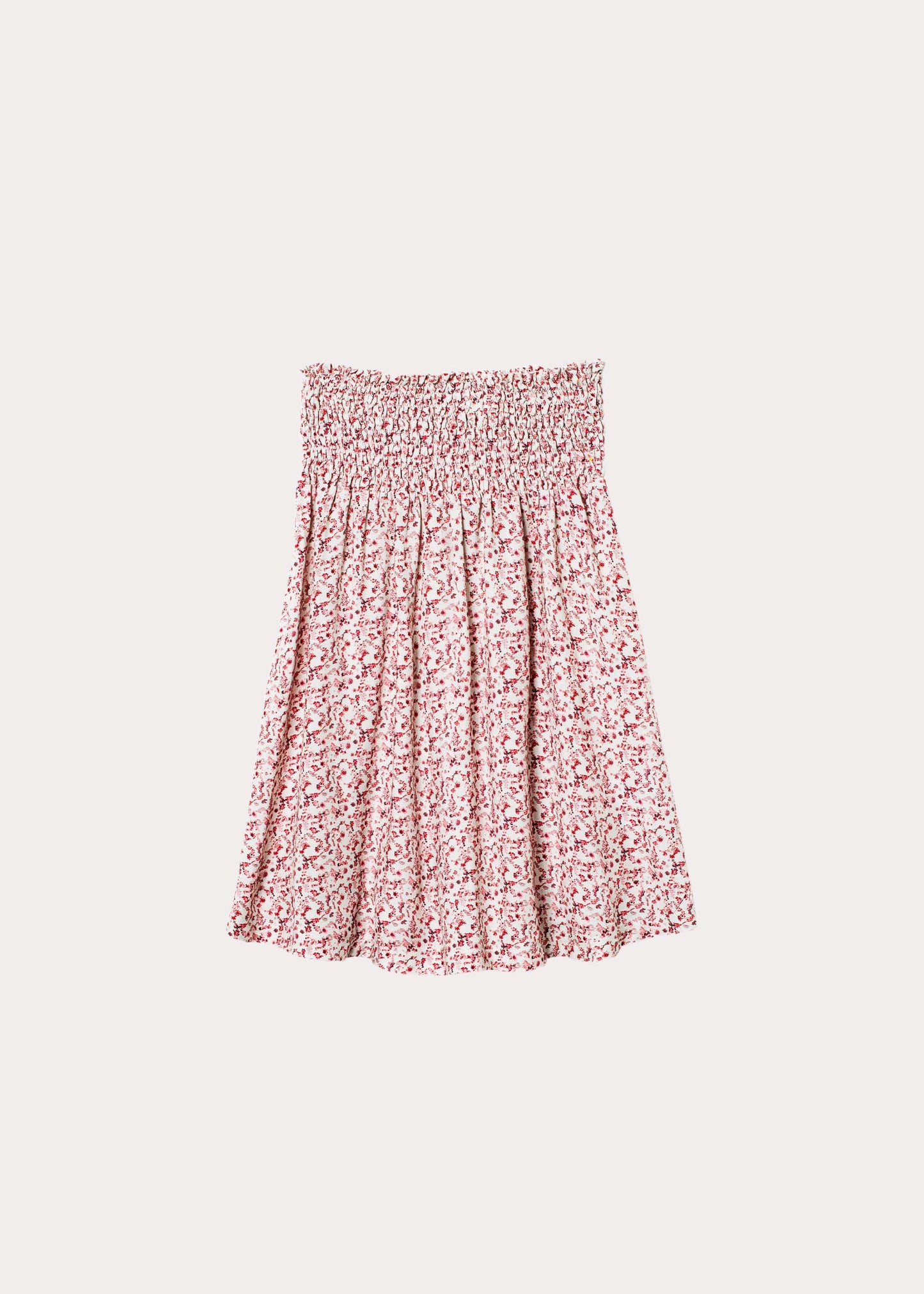 Woven skirt with wide smock 