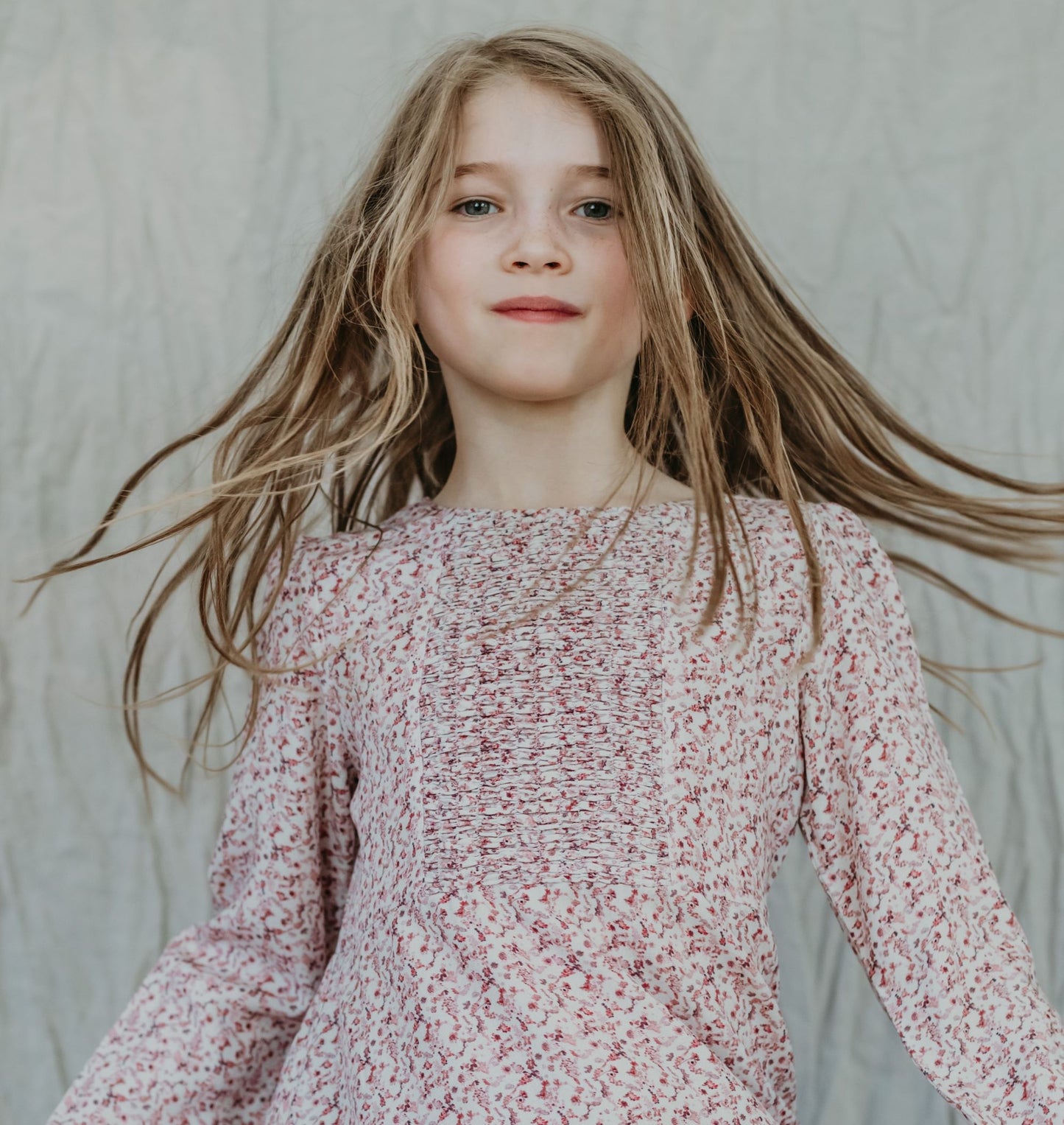 A- linje formad klänning med smockdetalj klänning barn