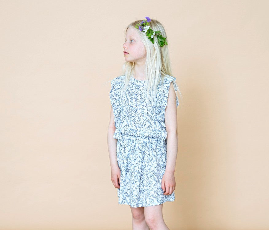 A-linjeformad kjol i vävt tyg med kvistprint