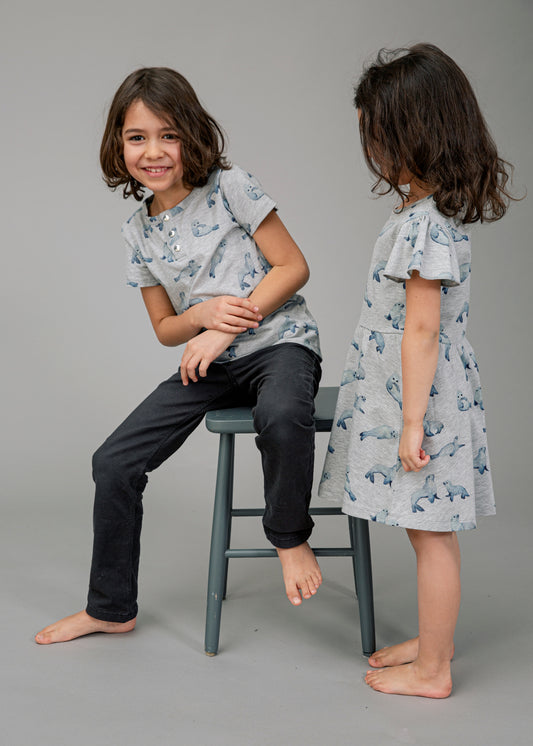 Klänning med fjärilsärm Klänning