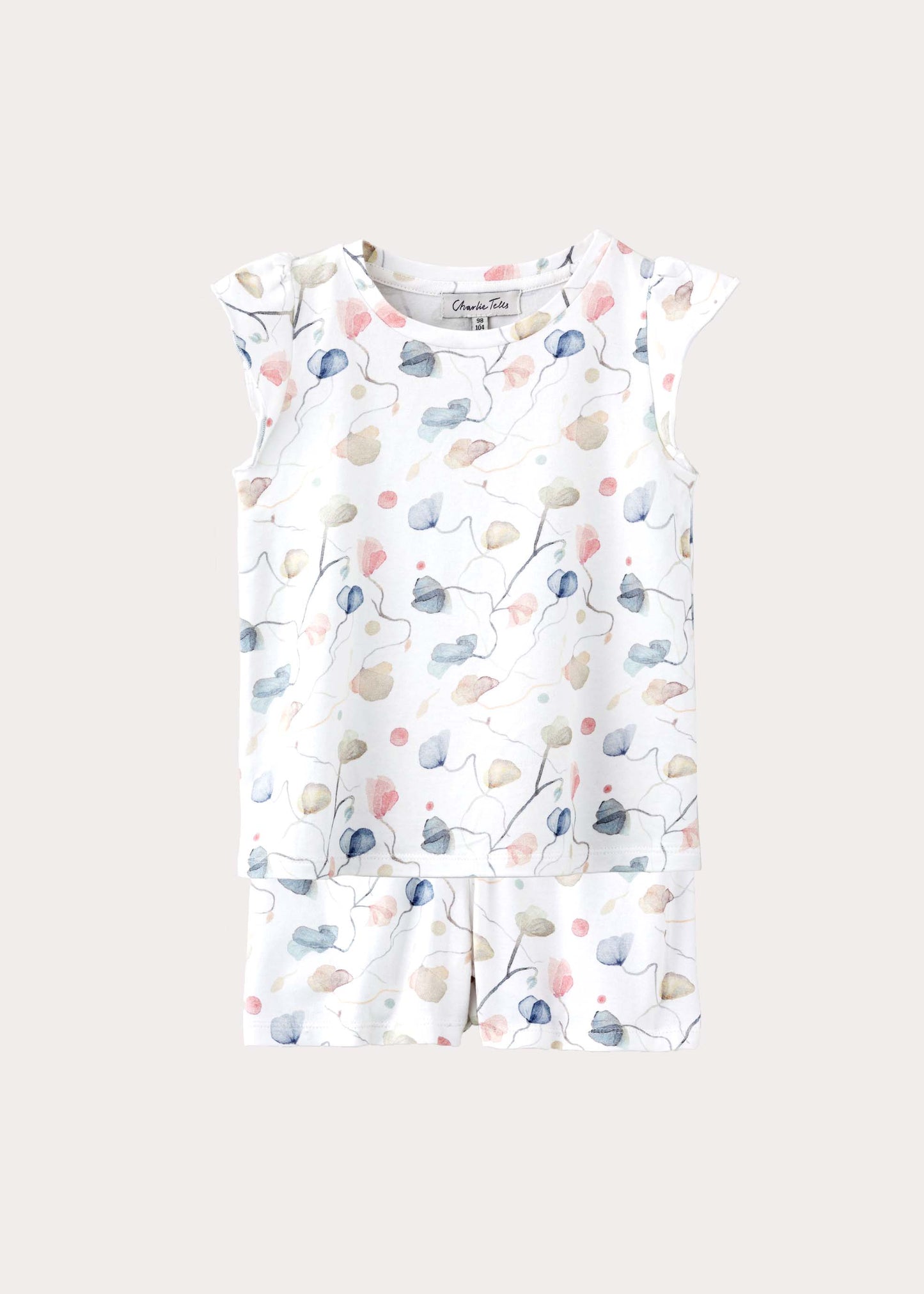 Kort pyjamasset i mjuk modalmix med luktärt sommarset