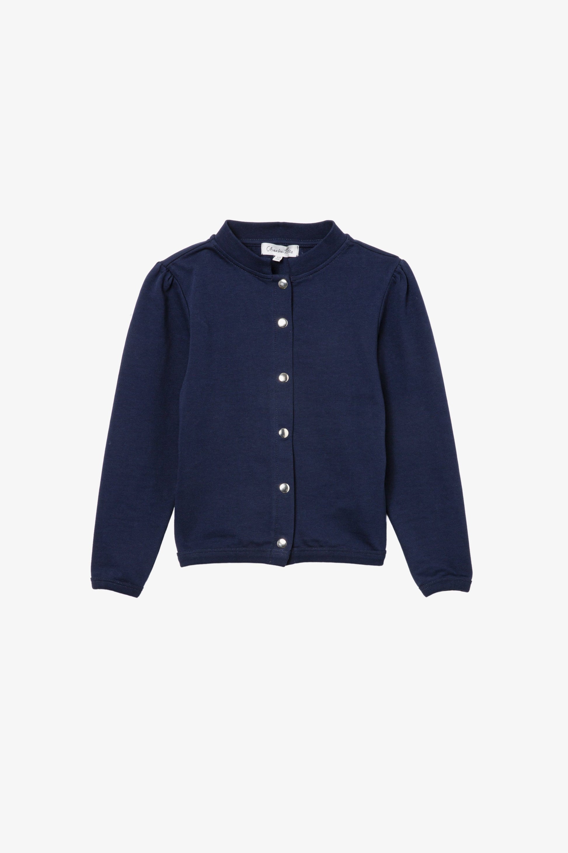 Marinblå bomberjacka med broderad text Jacket