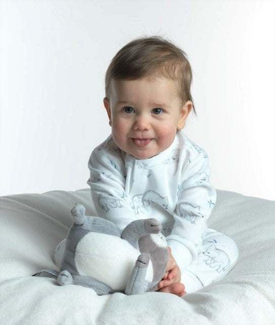 Pyjamas för baby i ekologisk bomull med vargar Pyjamas