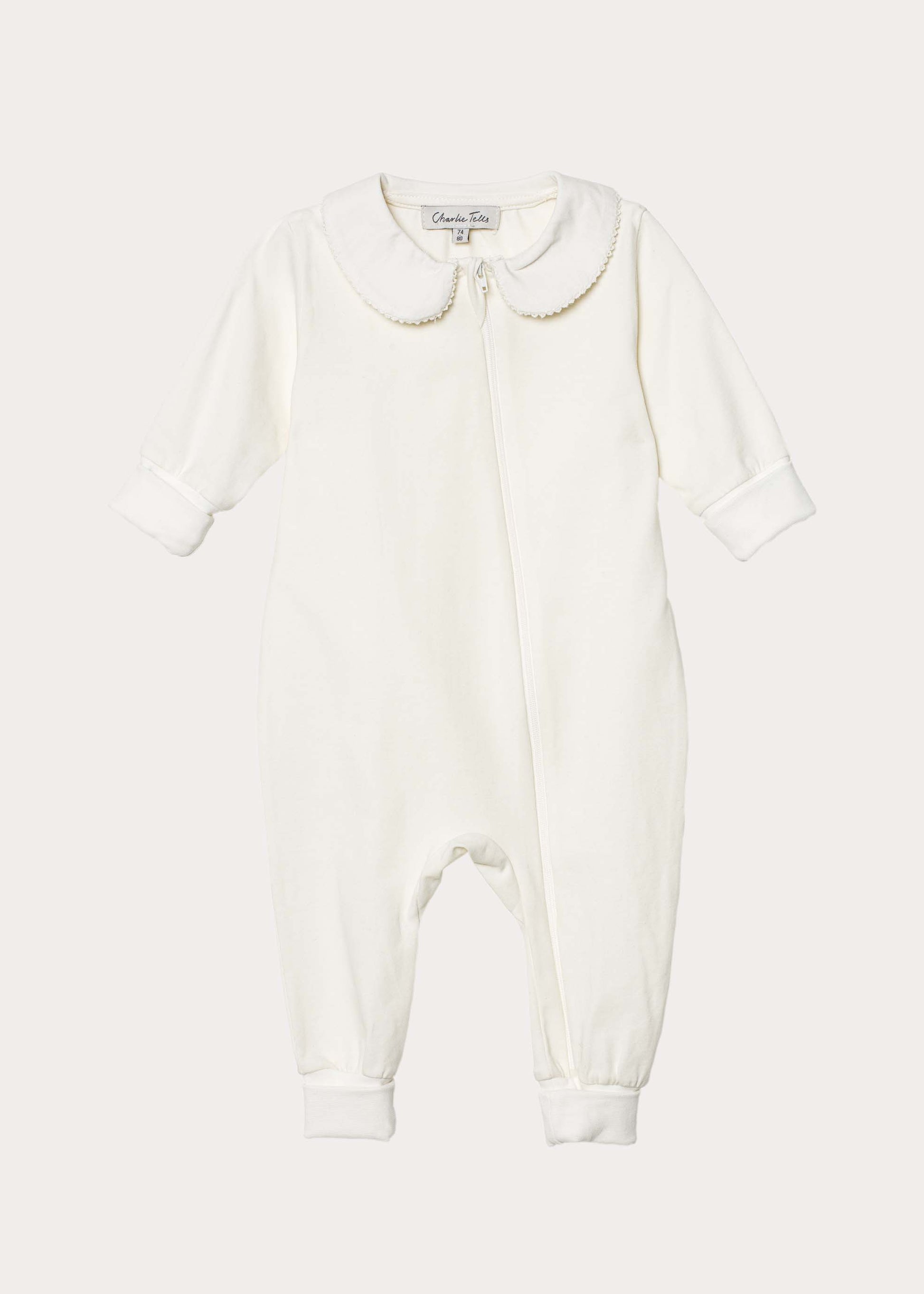 Pyjamas för baby med broderad krage Pyjamas baby