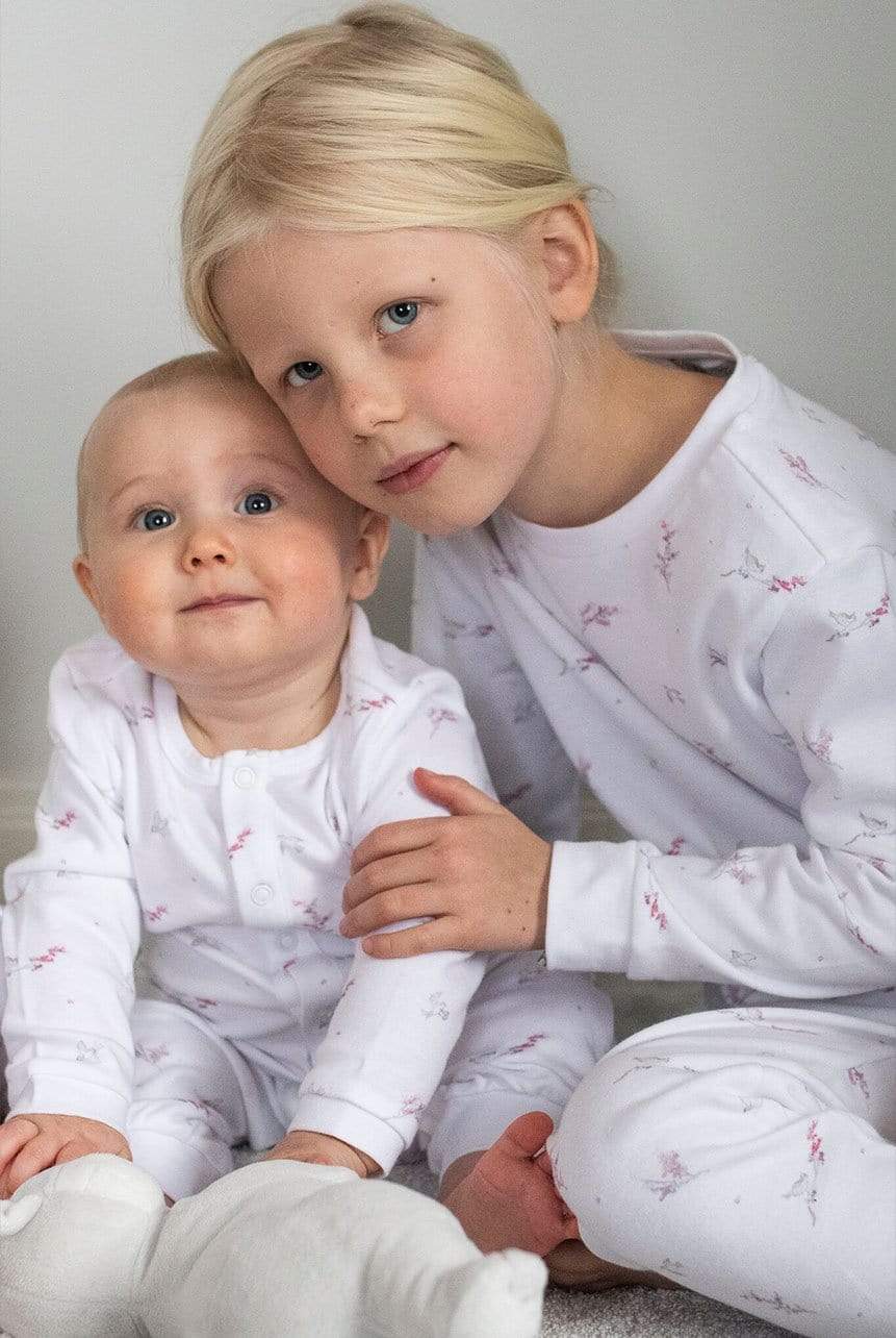 Pyjamas för baby med fåglar Pyjamas