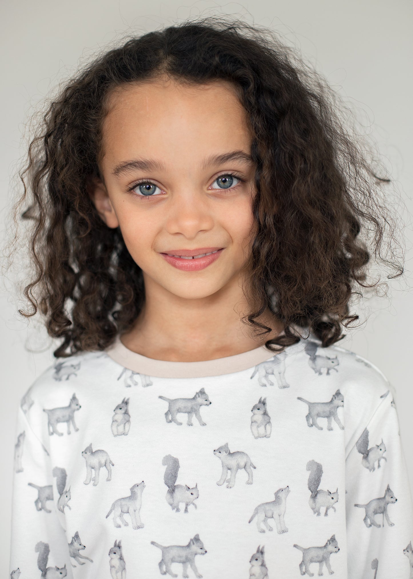 Pyjamas i ekologisk bomull med ekorre och varg Pyjamas