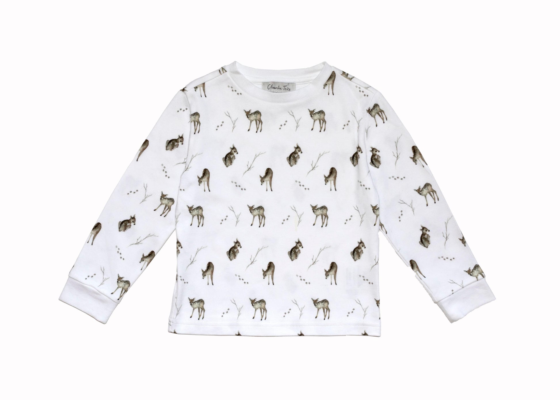 Pyjamas i ekologisk bomull med rådjur Pyjamas barn