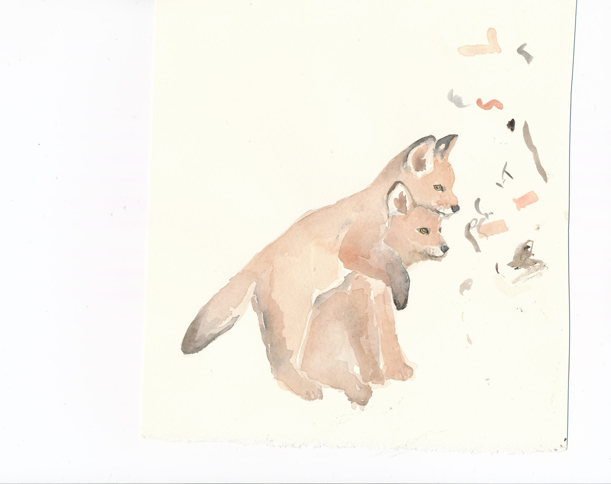 Pyjamas i ekologisk bomull med rävar Pyjamas