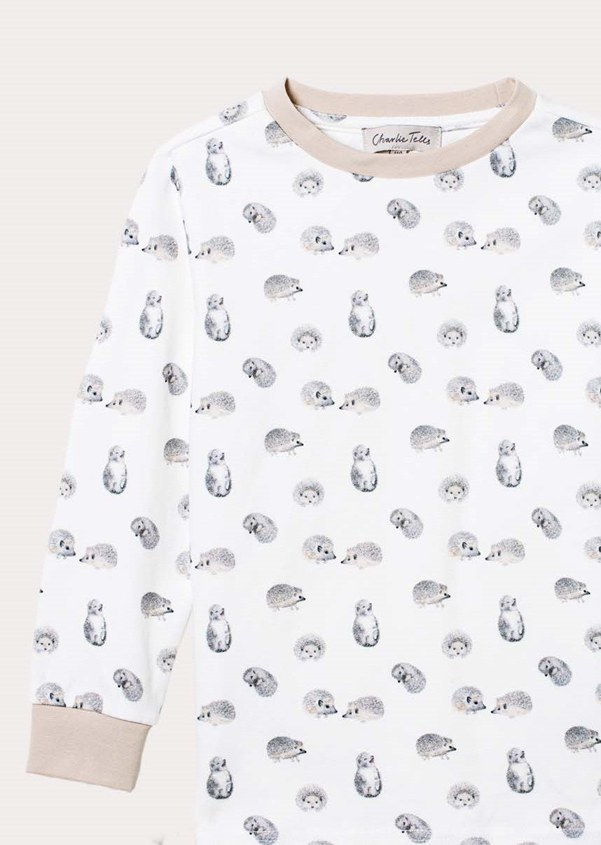 Pyjamas med igelkottar i ekologisk bomull Pyjamasar