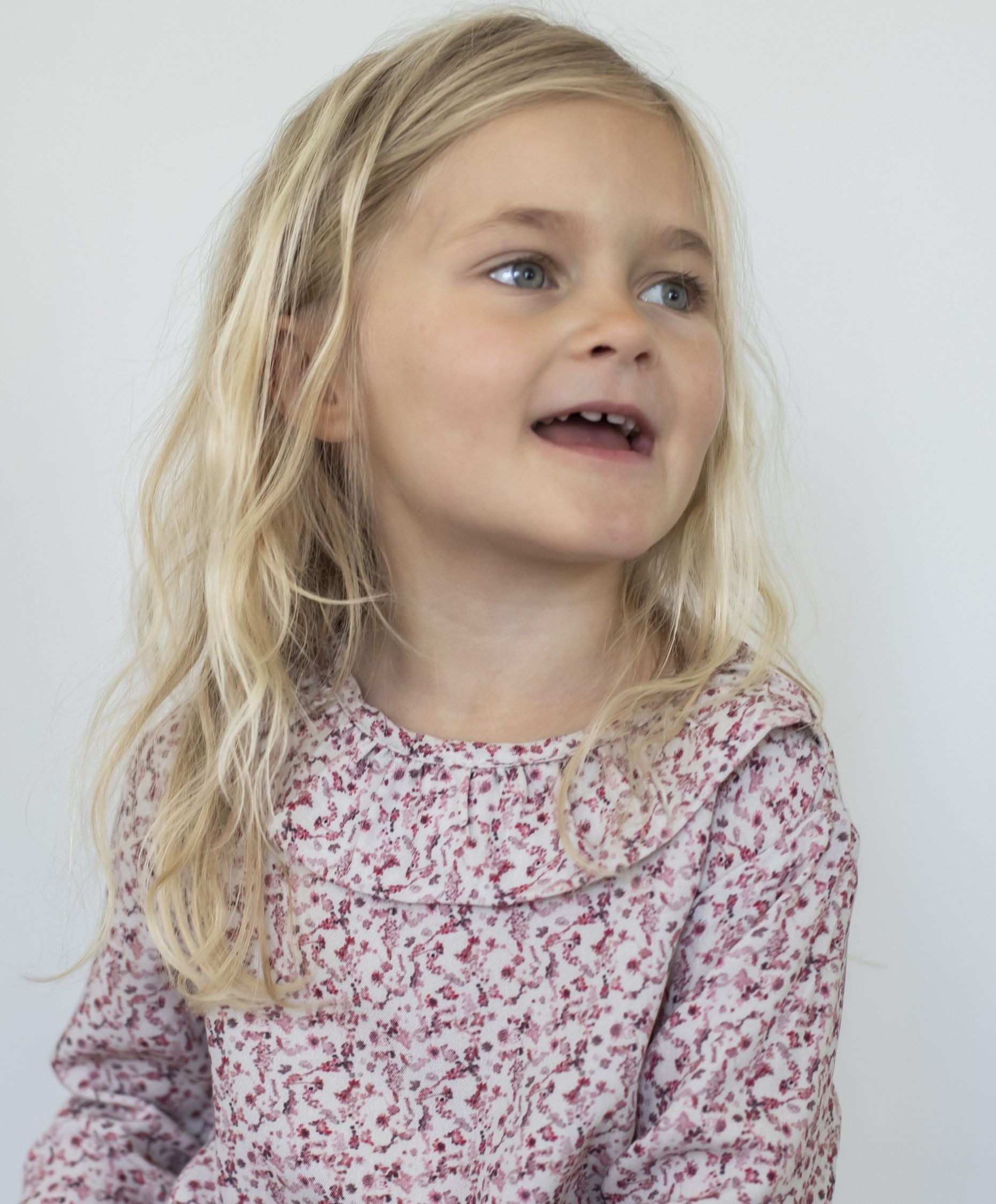 Vävd blus med krage i viscose Blus barn