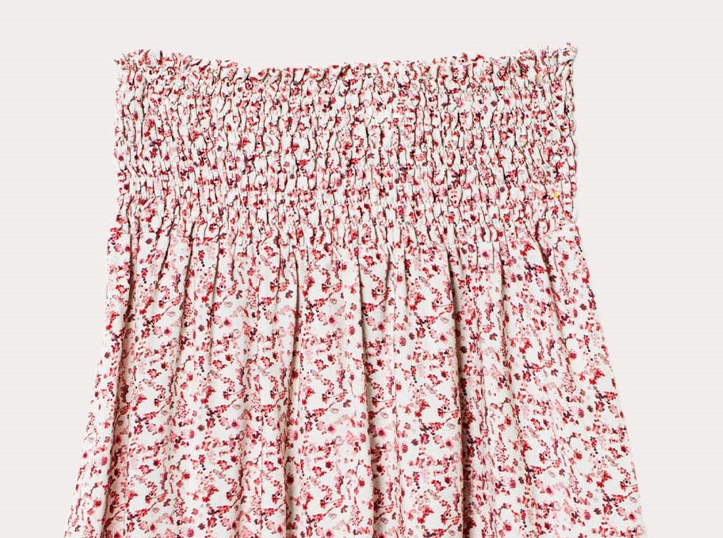 Vävd kjol med bred smock Kjol med smock