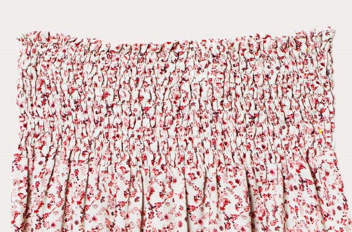 Vävd kjol med bred smock Kjol med smock